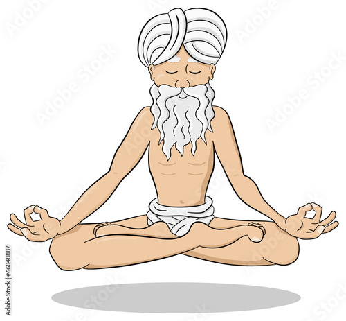 schwebender meditierender Yogi
