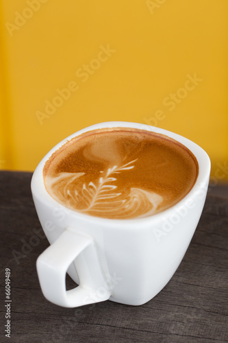 A cup of latte art