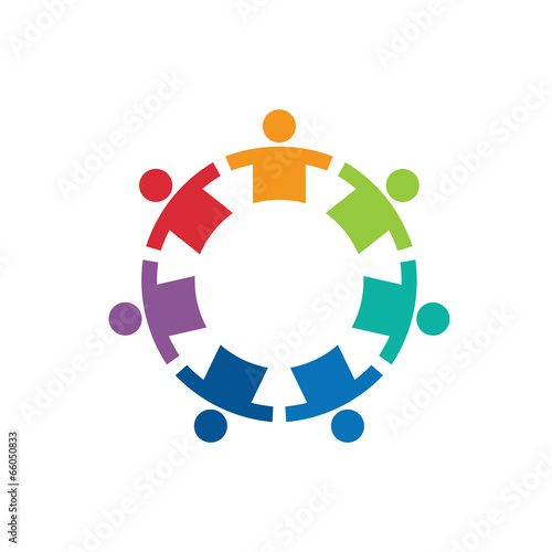 Team in a circle 7 image - Concept of union, strong