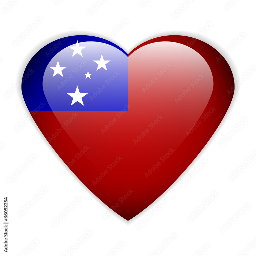 Samoa flag button.