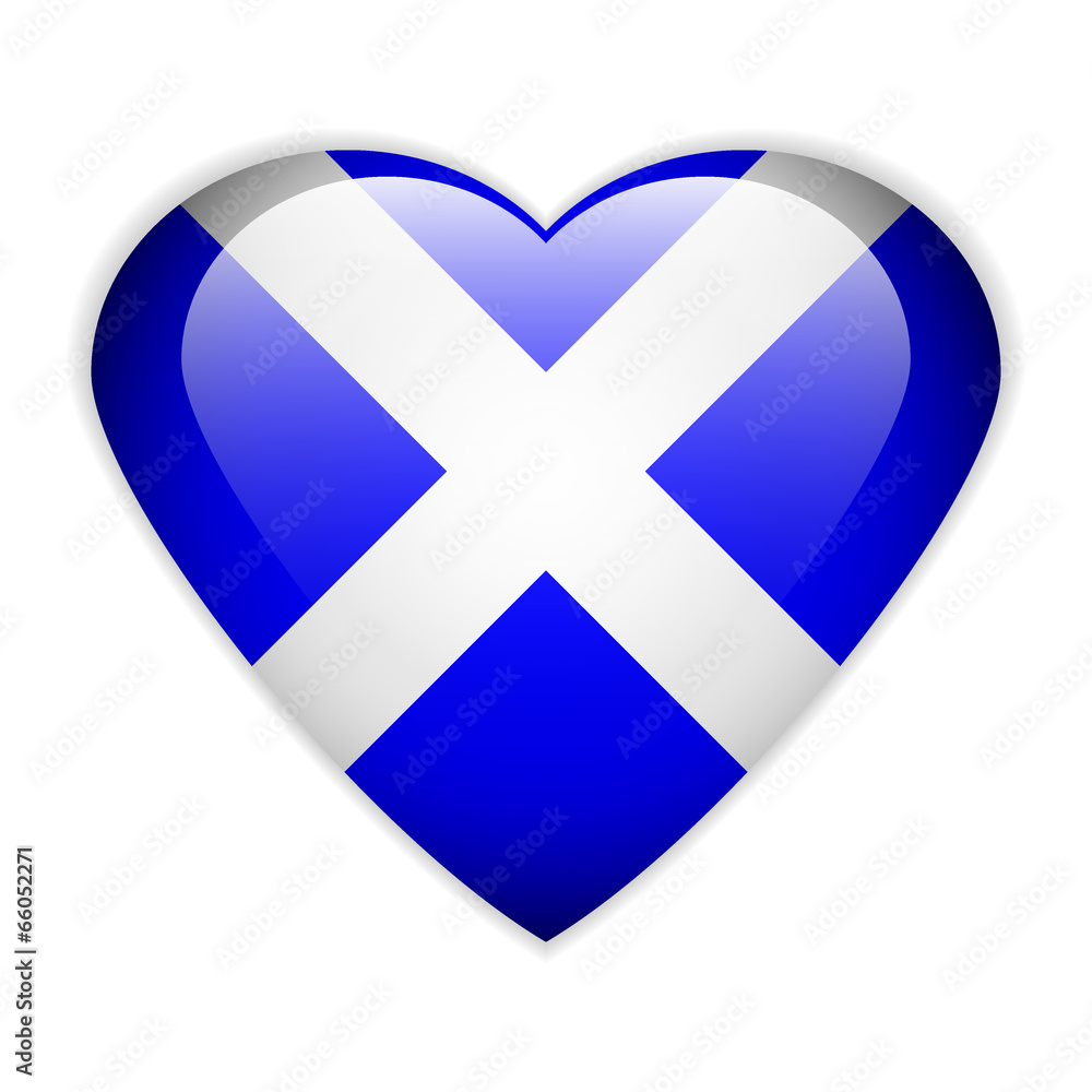 Obraz premium Scotland flag button.