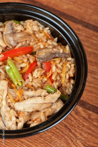 Rice chicken vegetable