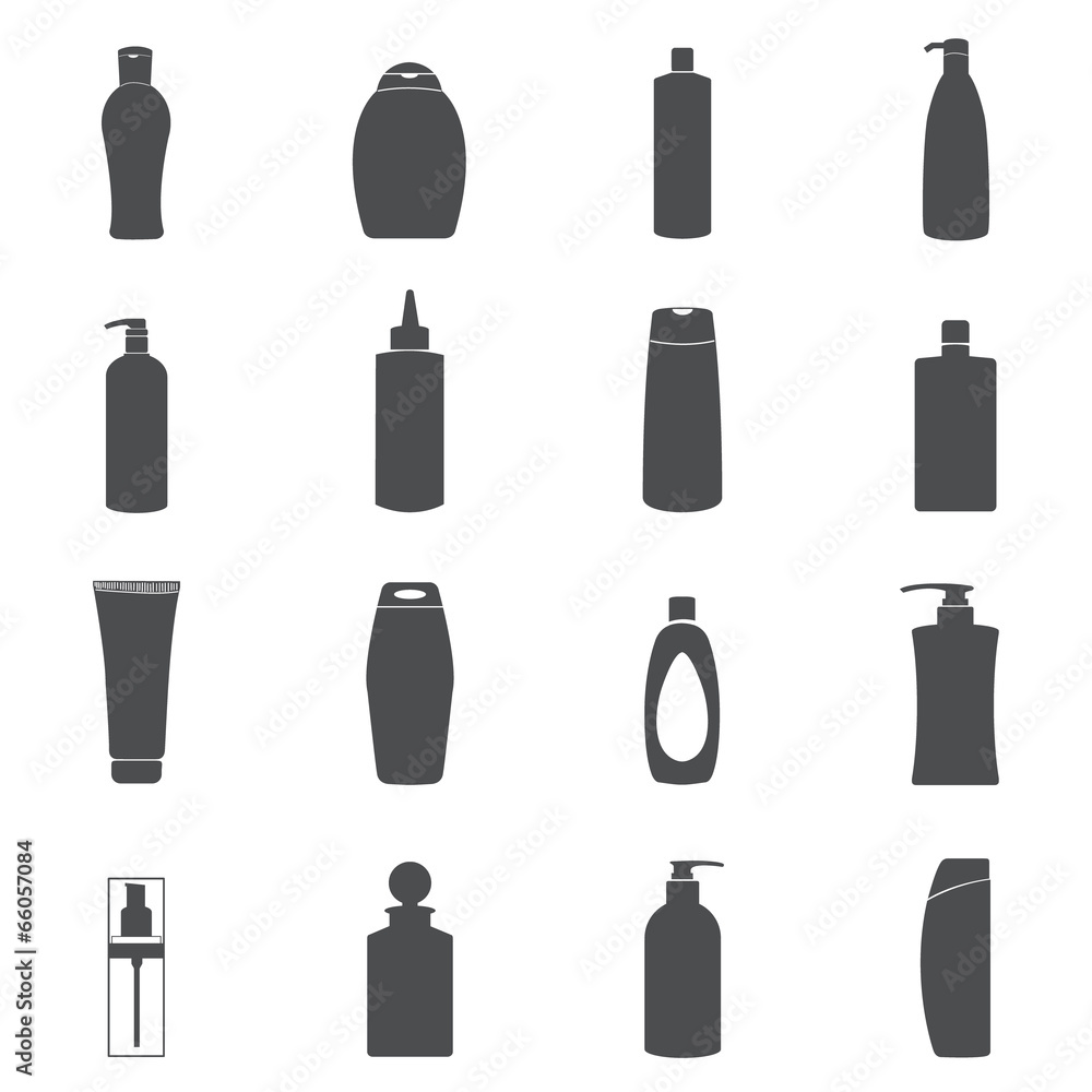 Shampoo & Liquid Soap icon set. Shampoo & Liquid Soap icon set.