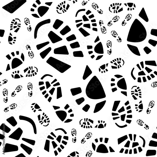 shoe print seamless pattern