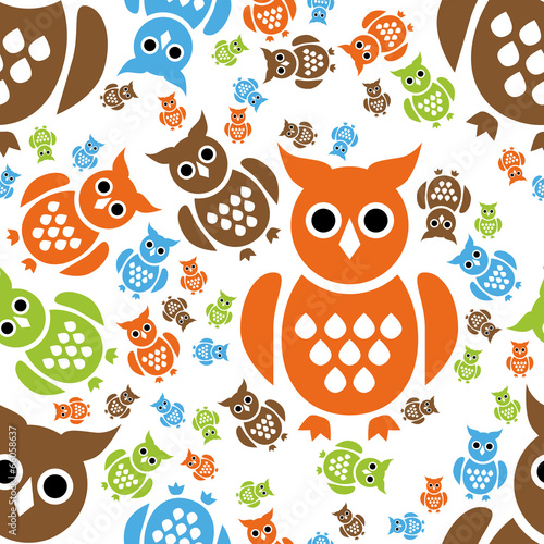 owl seamless pattern