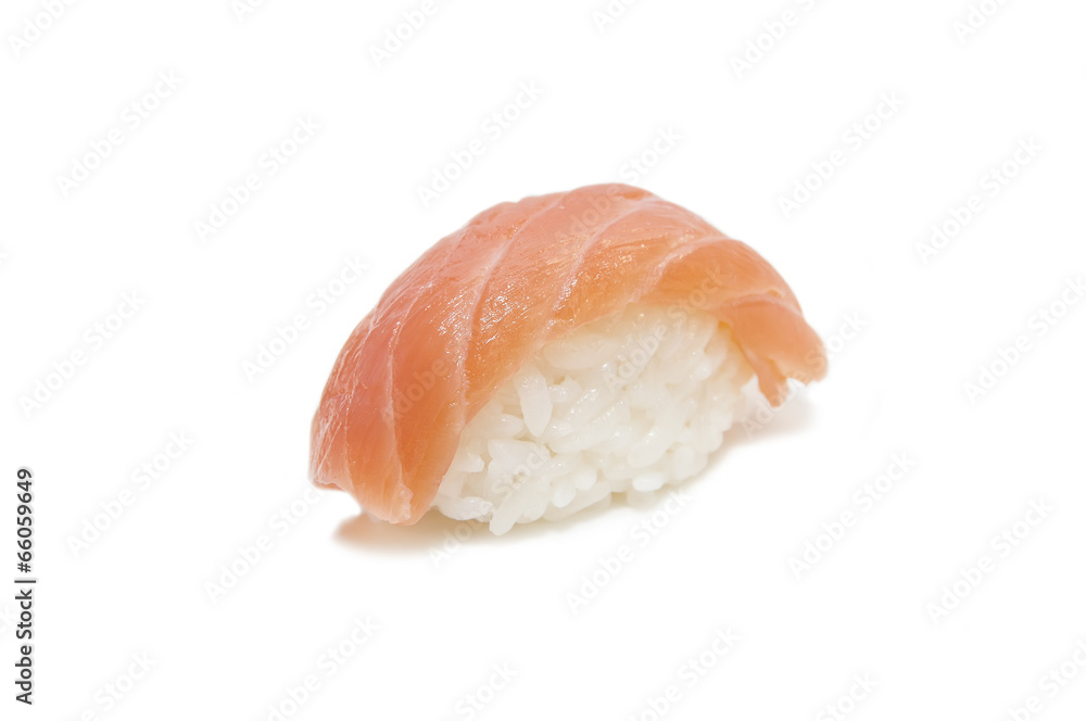 Japanese rolls in a restaurant with fish and vegetables Japanese rolls in a restaurant with fish and vegetables