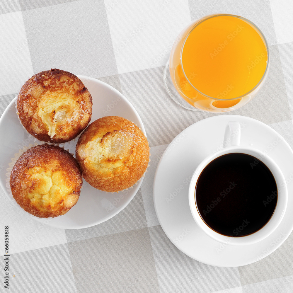 cup of coffee, muffins and orange juice cup of coffee, muffins and orange juice