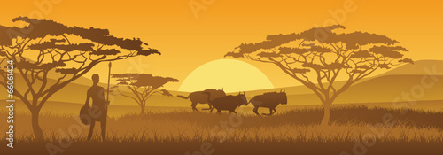 Masai und Gnus