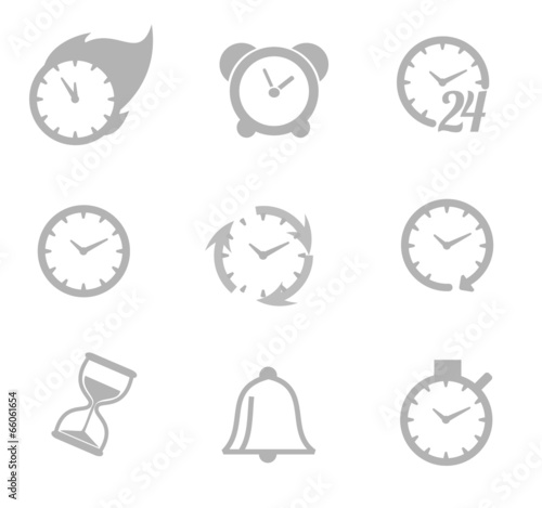 Time icon set vector