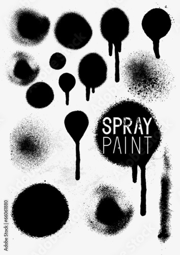 Black Spray Paint Set