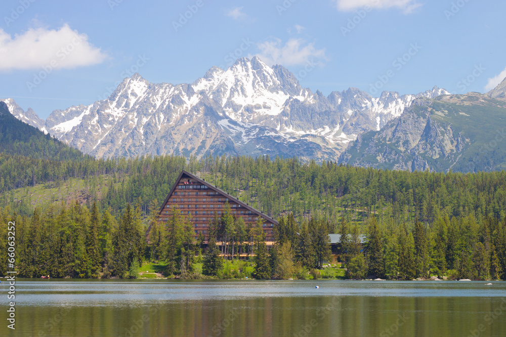 Fototapeta premium Interesting hotel in the nature in Slovakia