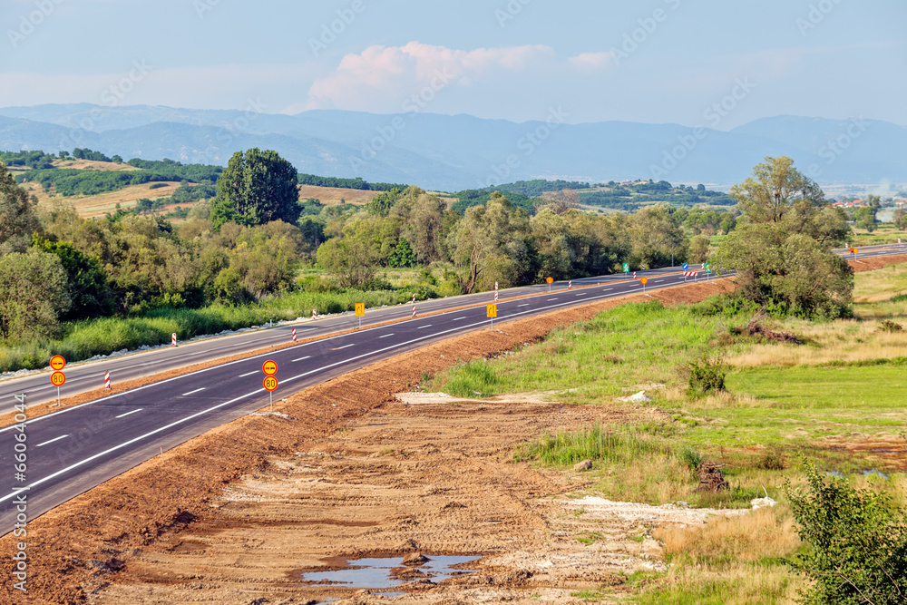 New asphalt road