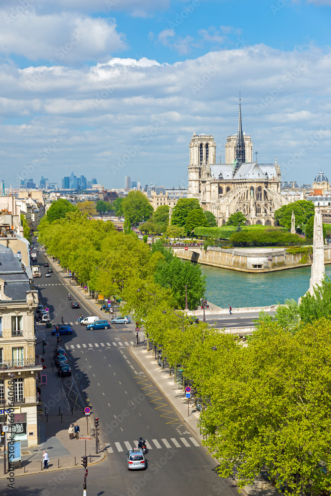 Obraz premium notre dame und la défense