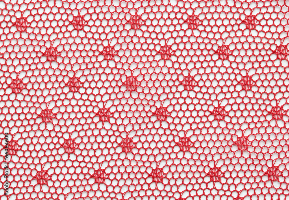 Red points mesh lace material texture macro shot Red points mesh lace material texture macro shot