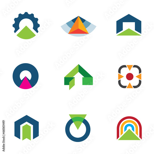 Into the success business arrow building economic goal logos