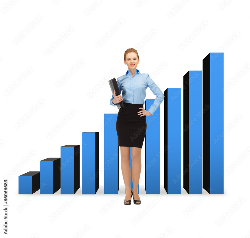smiling businesswoman with folder smiling businesswoman with folder