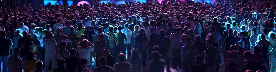 crowd of people demonstrate