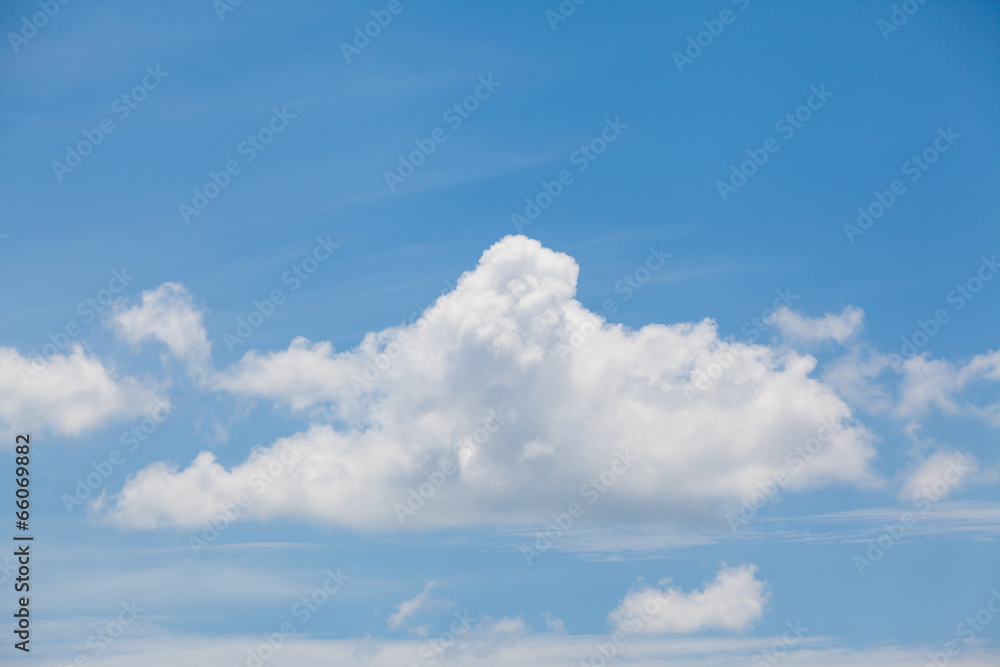 blue sky with cloud closeup