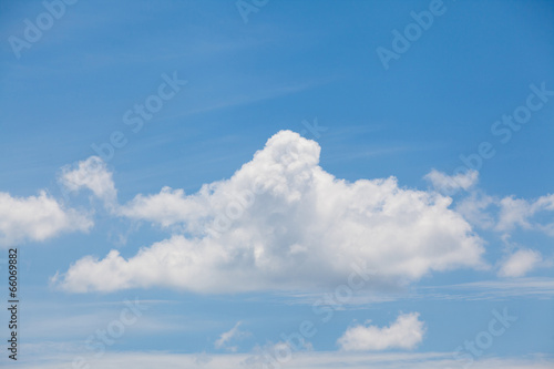 blue sky with cloud closeup