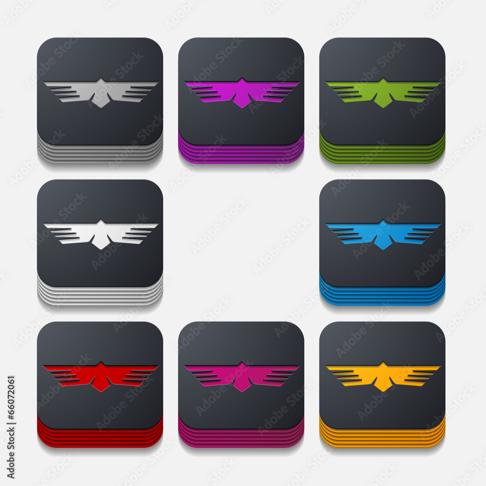 square button: bird square button: bird