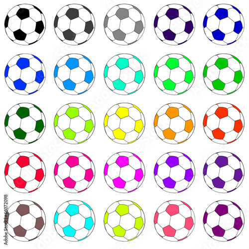 colorful football set 02 © chartgraphic