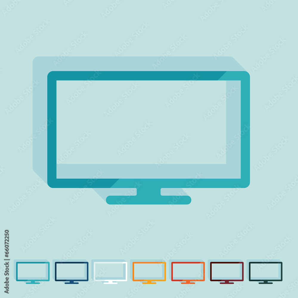 Flat design: monitor Flat design: monitor