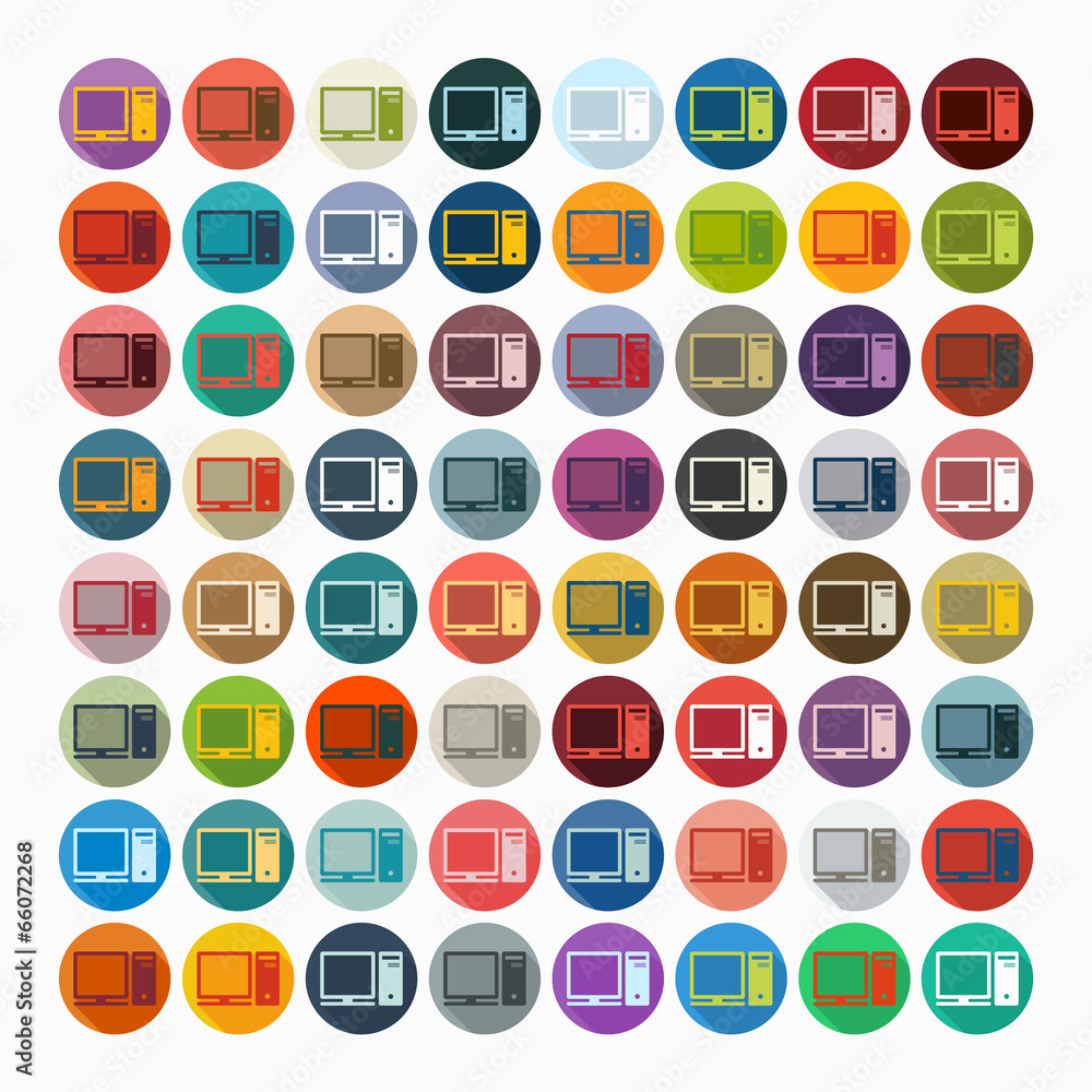 Flat design: computer Flat design: computer