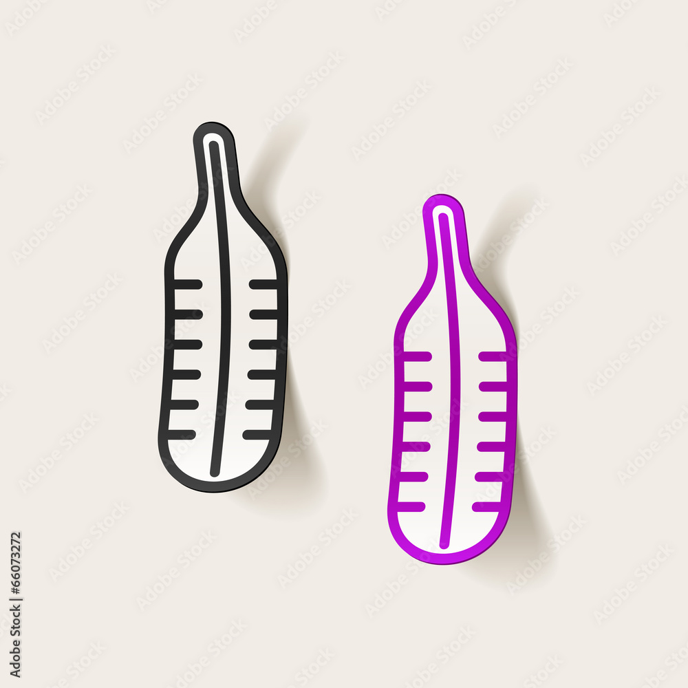 realistic design element: thermometer, medical realistic design element: thermometer, medical