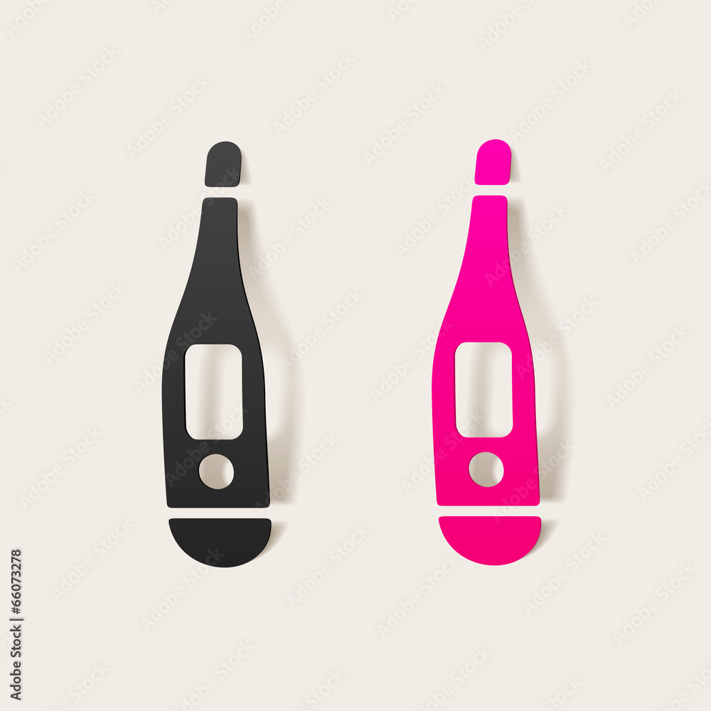 realistic design element: thermometer, medical realistic design element: thermometer, medical