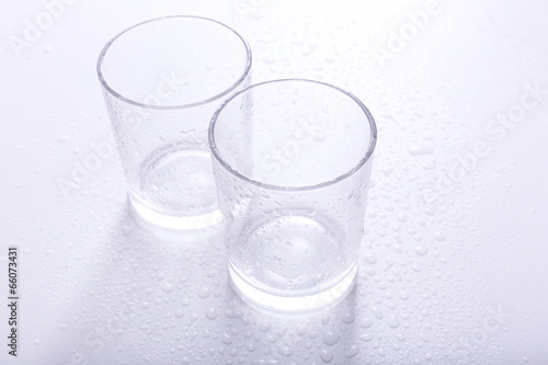 Empty glasses, isolated on white