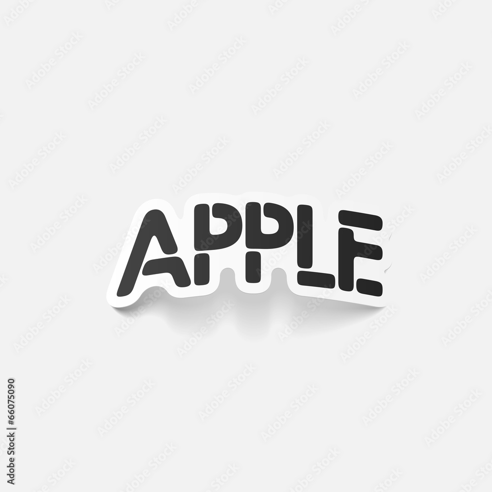 realistic design element: apple realistic design element: apple
