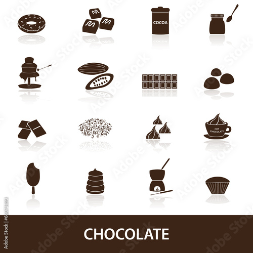 chocolate icons set eps10