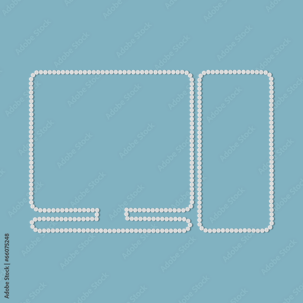 pills concept: monitor, computer, system, unit pills concept: monitor, computer, system, unit