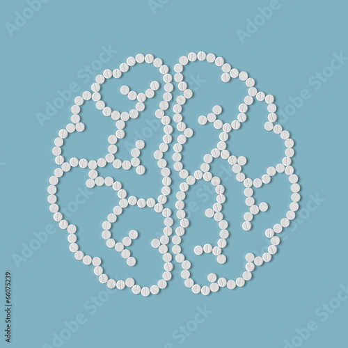 pills concept: brain