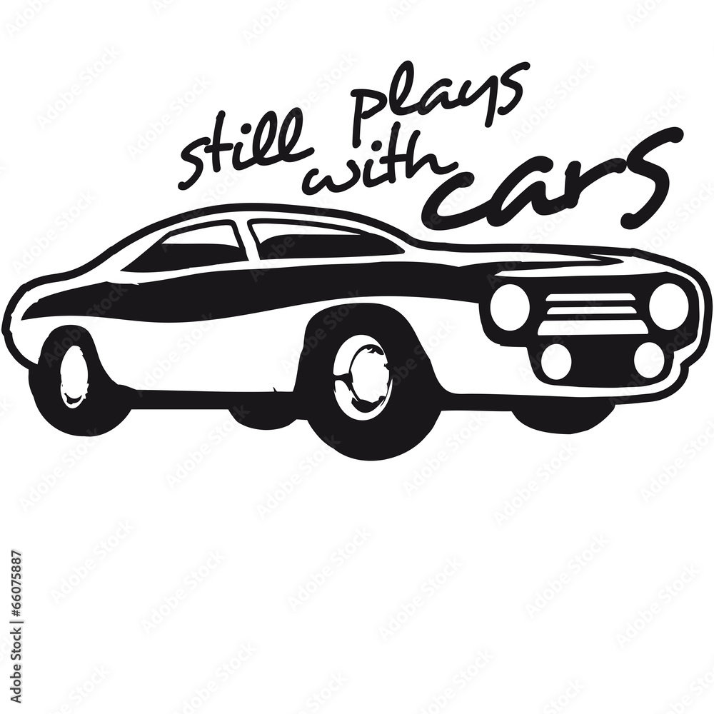 Fototapeta premium Still plays with muscle cars