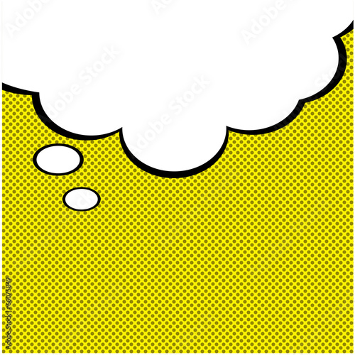 Speech Bubble on dot background.