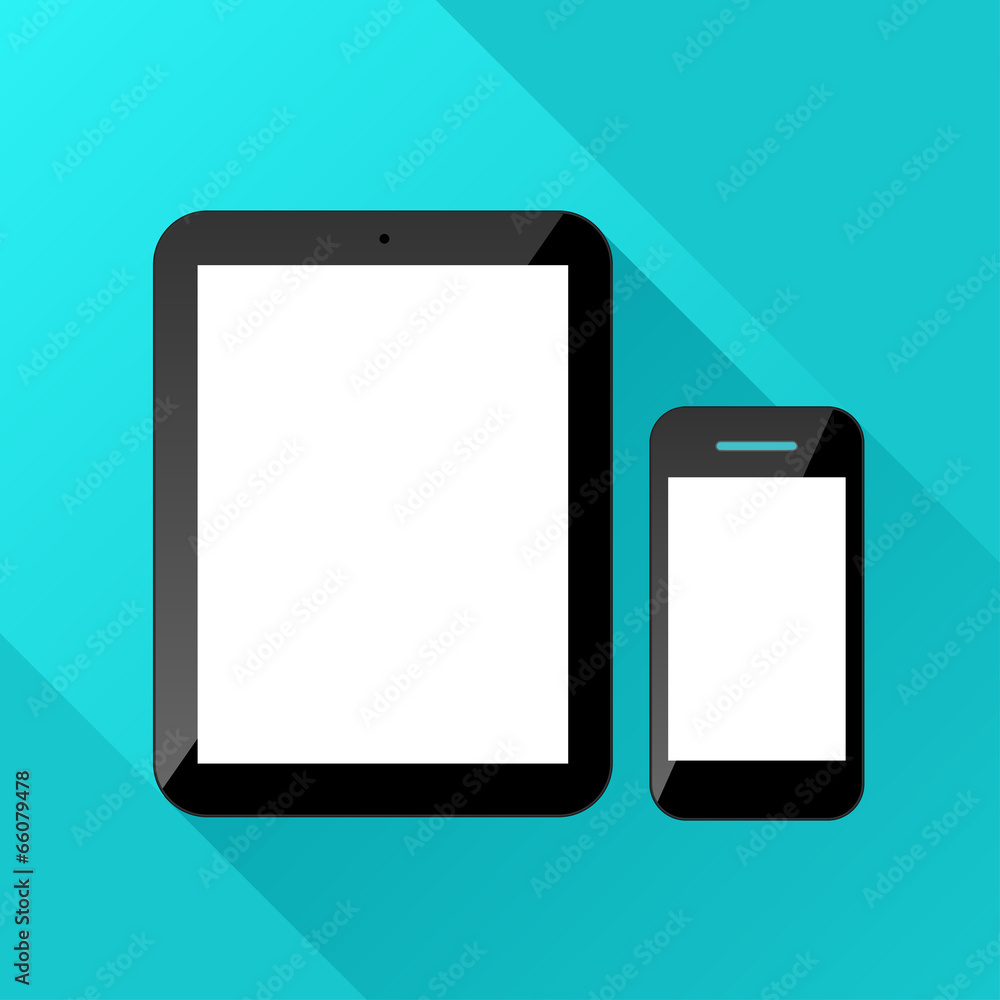 Flat mobile, tablet template Flat mobile, tablet template