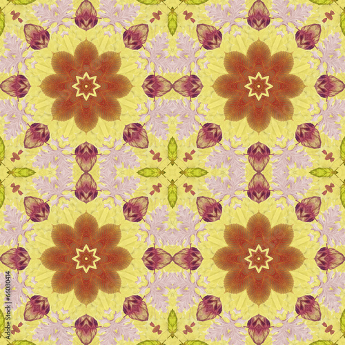 Seamless pattern with colorful leaves