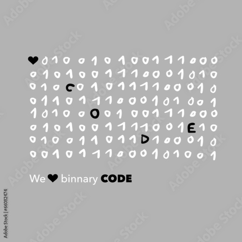 we love code - binary code joke
