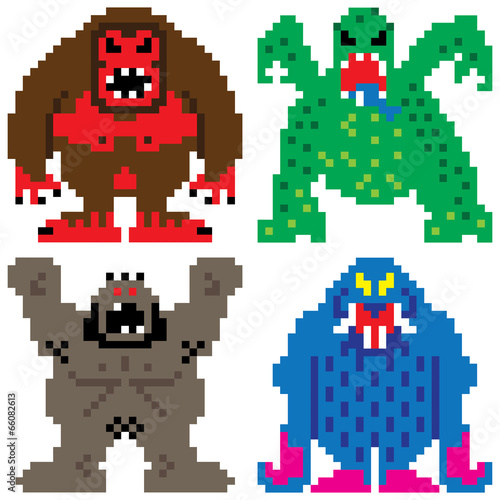 worse nightmare terrifying monsters pixel art