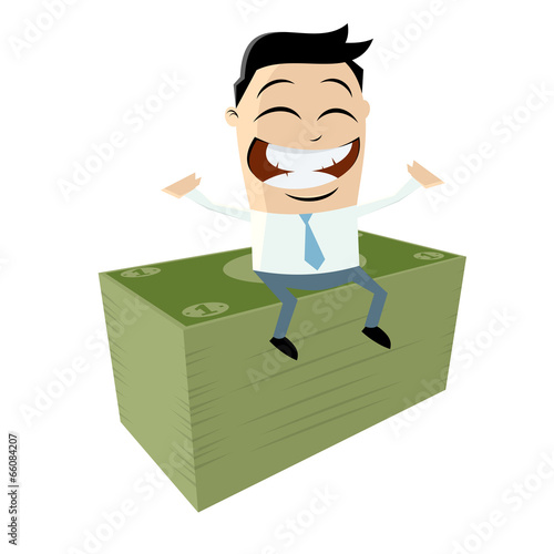 geld geldscheine cartoon business männchen