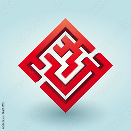 Simple red maze