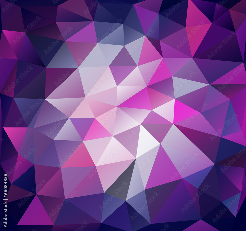 Triangle background. Lilac polygons.