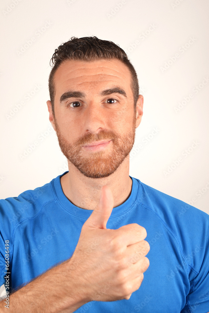 Man making the gesture OK Man making the gesture OK