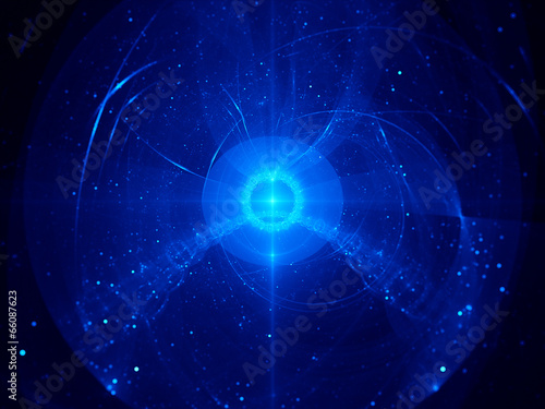 Blue nebula in space