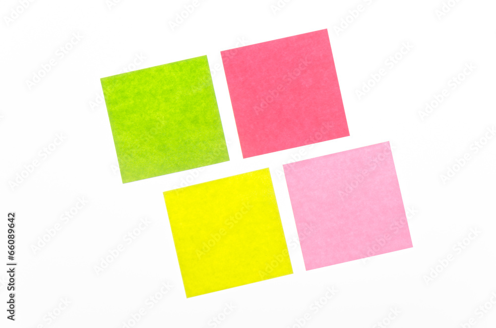 Paper note isolated on white background Paper note isolated on white background