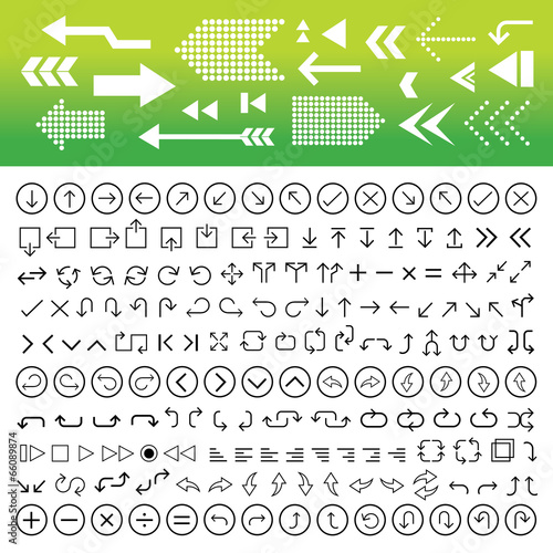 arrow icons set