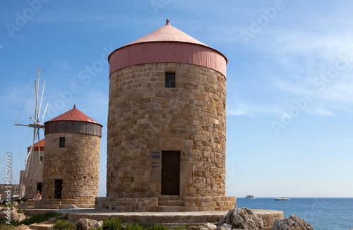 Windmills of Rhodes, Greece