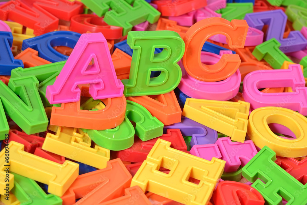 Fototapeta premium Plastic colored letters ABC