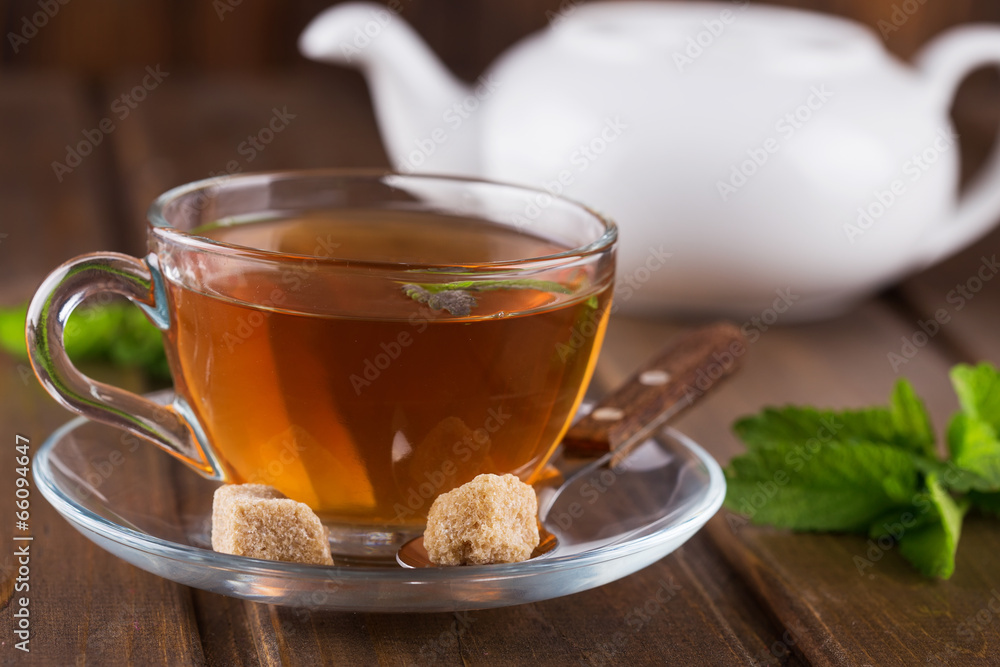 Cup of fresh herbal tea Cup of fresh herbal tea